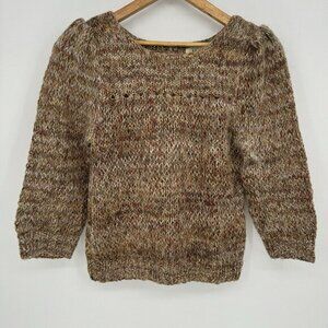 Vintage Hand Knit Sweater JH Collectibles 3/4 Sleeve Wool Blend Women’s Size Med